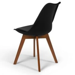 Set Di 6 Sedie SARA Nere Con Gambe Scure Per Sala Da Pranzo 10 Set Di 6 Sedie SARA Nere Con Gambe Scure Per Sala Da Pranzo -Vendite HOMCOM || VIDAXL || Songmics 63566598 4