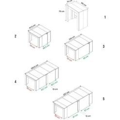 Dmora Consolle Compton, Tavolo Da Pranzo Allungabile, Tavolo Con Allunghe Multiuso Estensibile Fino A 10 Posti, Cm 51/237x90h78, Rovere -Vendite HOMCOM || VIDAXL || Songmics 63751458 3