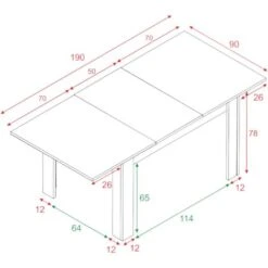 Dmora Tavolo Allungabile Midland, Tavolo Per Sala Da Pranzo Allungabile, Tavolo Da Pranzo Estensibile Con Allunga, Cm 140/190x90h78, Cemento E Bianco 9 Dmora Tavolo Allungabile Midland, Tavolo Per Sala Da Pranzo Allungabile, Tavolo Da Pranzo Estensibile Con Allunga, Cm 140/190x90h78, Cemento E Bianco -Vendite HOMCOM || VIDAXL || Songmics 63752195 3