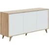 Dmora Credenza Arvada, Madia Moderna A 3 Ante E Ripiani, Buffet Da Cucina, Buffet Di Design Da Soggiorno, Cm 154x40h75, Rovere E Bianco -Vendite HOMCOM || VIDAXL || Songmics 63754764 1