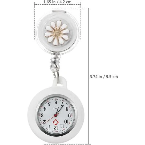 Orologio Da Infermiera Retrattile, Orologio A Clip Orologio Da Tasca Portatile Orologio Da Bavero Orologio Da Polso Con Custodia In Silicone Per Ragazze Donna Infermiera 2 Pezzi 4 Orologio Da Infermiera Retrattile, Orologio A Clip Orologio Da Tasca Portatile Orologio Da Bavero Orologio Da Polso Con Custodia In Silicone Per Ragazze Donna Infermiera 2 Pezzi - immagine 2