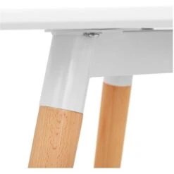 Tavolo Quadrato Design Moderno Soggiorno 80 X 80 Cm Bianco Capacità Di 100 Kg -Vendite HOMCOM || VIDAXL || Songmics 65341945 4