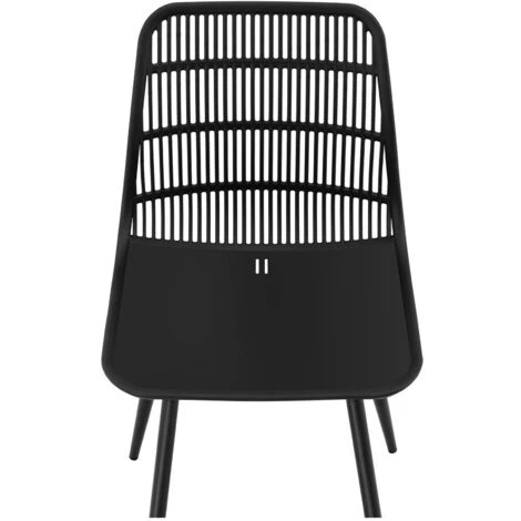 Sedie In Polipropilene Set Da 4 Fino A 150 Kg Sedia Moderna In Plastica Nera 5 Sedie In Polipropilene Set Da 4 Fino A 150 Kg Sedia Moderna In Plastica Nera - immagine 3