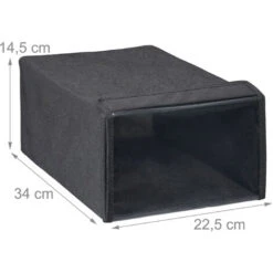 Relaxdays Scatola Per Scarpe In Stoffa, Box Organizer Per Scarpiera E Cabina Armadio, HLP: 14,5x22,5x34 Cm, Grigio -Vendite HOMCOM || VIDAXL || Songmics 65370906 4