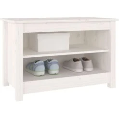 Scarpiera Bianca 70x38x45,5 Cm In Legno Massello Di Pino VidaXL -Vendite HOMCOM || VIDAXL || Songmics 65847073 5