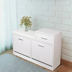 Mobile Mobiletto Scarpiera Panca Imbottita Bianca Dimensioni 94,5x57x30 Cm 9 Mobile Mobiletto Scarpiera Panca Imbottita Bianca Dimensioni 94,5x57x30 Cm -Vendite HOMCOM || VIDAXL || Songmics 66360910 3