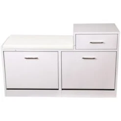 Mobile Mobiletto Scarpiera Panca Imbottita Bianca Dimensioni 94,5x57x30 Cm 11 Mobile Mobiletto Scarpiera Panca Imbottita Bianca Dimensioni 94,5x57x30 Cm -Vendite HOMCOM || VIDAXL || Songmics 66360910 5