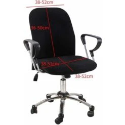 Fodera Per Sedia Da Ufficio 2 Pezzi Morbide Parti Per La Casa Rimovibili Lavabili Protezione Del Sedile Della Poltrona Custodia Elasticizzata Sostituzione Solida Split Four Seasons(Vino Rosso) -Vendite HOMCOM || VIDAXL || Songmics 66563177 3