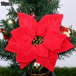 Decorazione Dell&39albero Di Natale Fiori Di Natale Per La Decorazione Alberi Di Natale/ghirlande Ornamenti Appesi 10 Pezzi Di Alta Qualità,silver,CHINA -Vendite HOMCOM || VIDAXL || Songmics 67327250 3