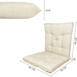 Set Cuscini Sedia Con Schienale Imbottiti Con Laccetti Banda Elastica 40 X 80 Cm Panna - 2 Pezzi 11 Set Cuscini Sedia Con Schienale Imbottiti Con Laccetti Banda Elastica 40 X 80 Cm Panna - 2 Pezzi -Vendite HOMCOM || VIDAXL || Songmics 67461188 5