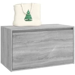 Panca Da Ingresso 80x40x45 Cm Grigio Sonoma Legno Multistrato VidaXL 11 Panca Da Ingresso 80x40x45 Cm Grigio Sonoma Legno Multistrato VidaXL -Vendite HOMCOM || VIDAXL || Songmics 67548223 5