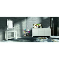 Credenza Abete Bianco Spazzolato 185x50x84 Per Interno Sala Da Pranzo Salotto Cucina Moderno Massello -Vendite HOMCOM || VIDAXL || Songmics 6782673 4