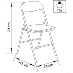 Sedia Pieghevole Slim Arancione Per Interno Sala Da Pranzo Salotto Cucina Ufficio -Vendite HOMCOM || VIDAXL || Songmics 6782783 3