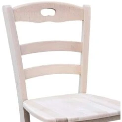 Sedia Modello Loris Con Seduta In Legno Massello Grezzo Da Verniciare -Vendite HOMCOM || VIDAXL || Songmics 6862282 3