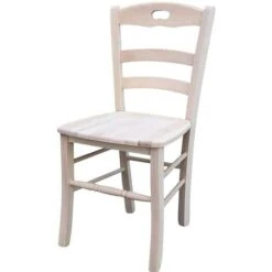 Sedia Modello Loris Con Seduta In Legno Massello Grezzo Da Verniciare -Vendite HOMCOM || VIDAXL || Songmics 6862282 4