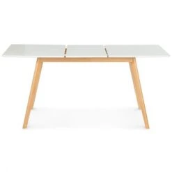 Tavolo Scandinavo Allungabile INGA 120-160 Cm Bianco -Vendite HOMCOM || VIDAXL || Songmics 68671029 5