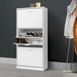 Scarpiera Bianca A 3 Ante