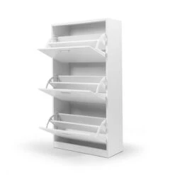 Scarpiera Bianca A 3 Ante -Vendite HOMCOM || VIDAXL || Songmics 68671133 4