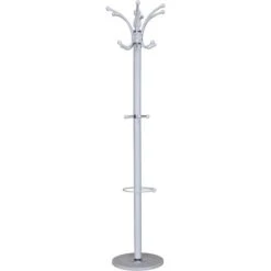 Appendiabiti ALBA Piantana Attaccapanni In Marmo 174 Cm Con Porta Ombrello Colore Bianco