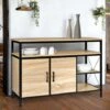 Credenza Bassa DETROIT A 2 Ante, Design Industriale -Vendite HOMCOM || VIDAXL || Songmics 68672784 1