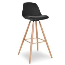 Set Di 4 Sgabelli Da Bar SARA Nero -Vendite HOMCOM || VIDAXL || Songmics 68672788 4