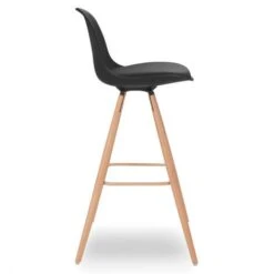 Set Di 4 Sgabelli Da Bar SARA Nero -Vendite HOMCOM || VIDAXL || Songmics 68672788 5