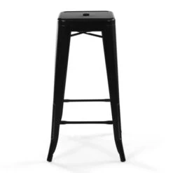 Set Di 4 Sgabelli Da Bar LENY In Metallo Nero Opaco Impilabili Con Aspetto Grezzo Di Fabbrica 9 Set Di 4 Sgabelli Da Bar LENY In Metallo Nero Opaco Impilabili Con Aspetto Grezzo Di Fabbrica -Vendite HOMCOM || VIDAXL || Songmics 68672794 3