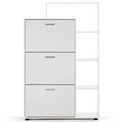 Scarpiera A 3 Ante Con Ripiano Bianco -Vendite HOMCOM || VIDAXL || Songmics 68672795 3