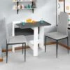 Consolle Pieghevole EDI 2-4 Persone Legno Piano Bianco Grigio -Vendite HOMCOM || VIDAXL || Songmics 68672799 1
