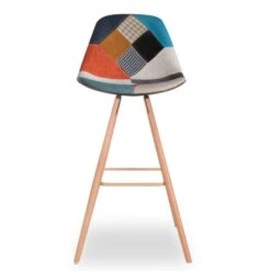 Set Di 4 Sgabelli Da Bar SARA Con Motivo Patchwork Multicolore -Vendite HOMCOM || VIDAXL || Songmics 68672806 3