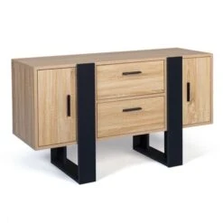 Credenza PHOENIX In Legno E Nero 8 Credenza PHOENIX In Legno E Nero -Vendite HOMCOM || VIDAXL || Songmics 68672808 2