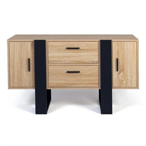 Credenza PHOENIX In Legno E Nero 5 Credenza PHOENIX In Legno E Nero - immagine 3