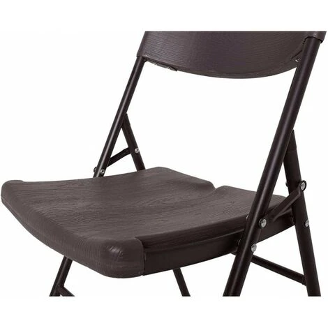 Sedia Pieghevole Stampo Legno Grigia 86x45x50cm 4 Sedia Pieghevole Stampo Legno Grigia 86x45x50cm - immagine 2