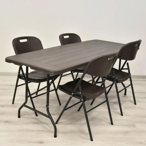 Sedia Pieghevole Stampo Legno Grigia 86x45x50cm 7 Sedia Pieghevole Stampo Legno Grigia 86x45x50cm - immagine 5