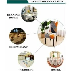 Fodere Per Sedie, 6 Pezzi Fodera Per Sedia Moderna Lavabile E Rimovibile Per Sala Da Pranzo Fodera Per Decorazione Bouquet Matrimonio, Hotel, Ristorante -Vendite HOMCOM || VIDAXL || Songmics 69715865 4