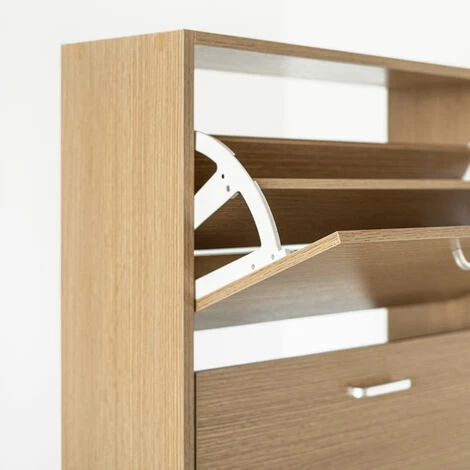 Scarpiera 3 Ante 63x115 Cm In Legno Rovere 7 Scarpiera 3 Ante 63x115 Cm In Legno Rovere - immagine 5