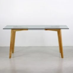 Tavolo Da Cucina Rettangolare In Legno E Vetro Lake -Vendite HOMCOM || VIDAXL || Songmics 71802555 3