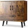 COSTWAY Mobiletto Moderno Con 2 Ante E 1 Cassetto, Mobile Da Terra Con 4 Gambe, Credenza Da Buffet Per Soggiorno Sala Da Pranzo E Ingresso, 76 X 40 X 78 Cm (Marrone) -Vendite HOMCOM || VIDAXL || Songmics 71908706 1