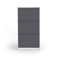 Scarpiera Bianca Con 3 Ante Grigie -Vendite HOMCOM || VIDAXL || Songmics 71918963 3