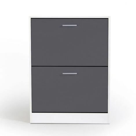 Scarpiera Bianca A 2 Ante Grigia 5 Scarpiera Bianca A 2 Ante Grigia - immagine 3