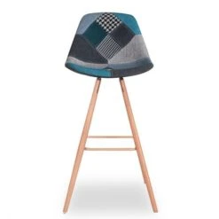 Set Di 4 Sgabelli Da Bar SARA Con Motivo Patchwork Blu 9 Set Di 4 Sgabelli Da Bar SARA Con Motivo Patchwork Blu -Vendite HOMCOM || VIDAXL || Songmics 71919071 3