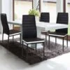 Set Di 4 Sedie Da Pranzo ROMANE Nere Con Fascia Bianca -Vendite HOMCOM || VIDAXL || Songmics 71919122 1