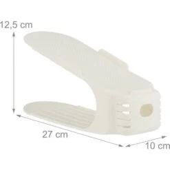 Relaxdays Portascarpe, Set Da 12, Organizer Per Scarpe, Fino Al 39, Antiscivolo, In Plastica, HLP 12,5x10x27 Cm, Bianco -Vendite HOMCOM || VIDAXL || Songmics 72271517 4