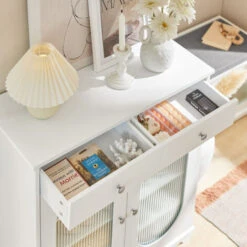 Credenza Con Ante In Vetro, Mobile Da Cucina, Scarpiera Da Ingresso, Buffet Bianco 80x35x90cm FSB68-W SoBuy 10 Credenza Con Ante In Vetro, Mobile Da Cucina, Scarpiera Da Ingresso, Buffet Bianco 80x35x90cm FSB68-W SoBuy -Vendite HOMCOM || VIDAXL || Songmics 73212471 4