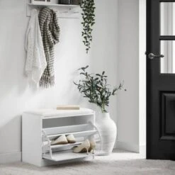 SoBuy Scarpiera Panca Scarpiera Portascarpe Con Seduta Bianco FSR16-W -Vendite HOMCOM || VIDAXL || Songmics 7330527 5
