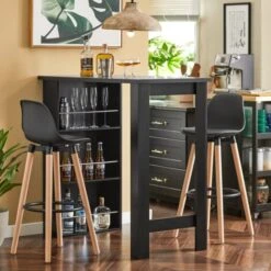 SoBuy Tavolo Alto Da Bar Moderni,Bancone Stile Bar,Tavolo Cucina Nero FWT17-SCH 8 SoBuy Tavolo Alto Da Bar Moderni,Bancone Stile Bar,Tavolo Cucina Nero FWT17-SCH -Vendite HOMCOM || VIDAXL || Songmics 7450131 2