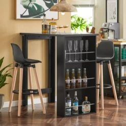 SoBuy Tavolo Alto Da Bar Moderni,Bancone Stile Bar,Tavolo Cucina Nero FWT17-SCH 9 SoBuy Tavolo Alto Da Bar Moderni,Bancone Stile Bar,Tavolo Cucina Nero FWT17-SCH -Vendite HOMCOM || VIDAXL || Songmics 7450131 3