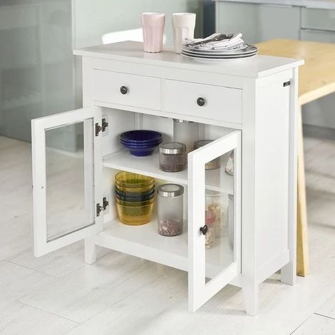 SoBuy Base Credenza,Mobile Ingresso,Armadietto Da Soggiorno,bianco, FSB05-W 5 SoBuy Base Credenza,Mobile Ingresso,Armadietto Da Soggiorno,bianco, FSB05-W - immagine 3
