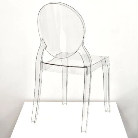 X 4 Sedia Trasparente In Policarbonato Impilabile Mod. Glass 5 X 4 Sedia Trasparente In Policarbonato Impilabile Mod. Glass - immagine 3