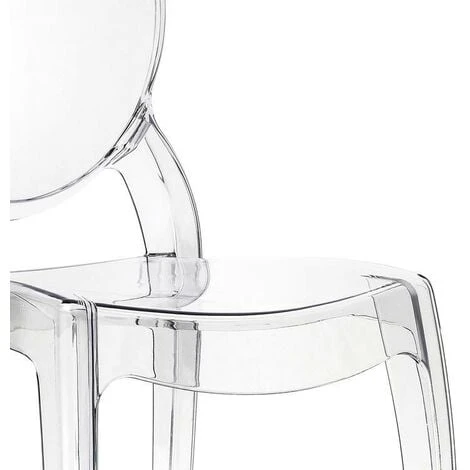 X 4 Sedia Trasparente In Policarbonato Impilabile Mod. Glass 7 X 4 Sedia Trasparente In Policarbonato Impilabile Mod. Glass - immagine 5